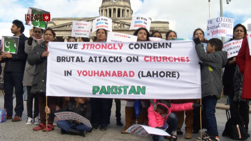 Pakistani Christians In Nottingham Protest Against Lahore Church Bombings